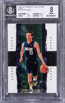 2003-04 UD "Exquisite Collection" Gold #7 Steve Nash (#19/25) - BGS NM-MT 8